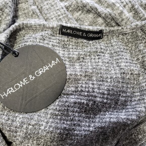 Harlowe & Graham Grey Mock Open Back Knit Sweater XS - Picture 4 of 9